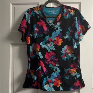 Women's Floral Scrub Top
